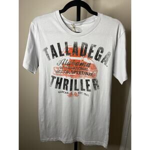 Nascar T Shirt Men’s Size M Gray Talladega Thriller Alabama Racecar Racing NWT